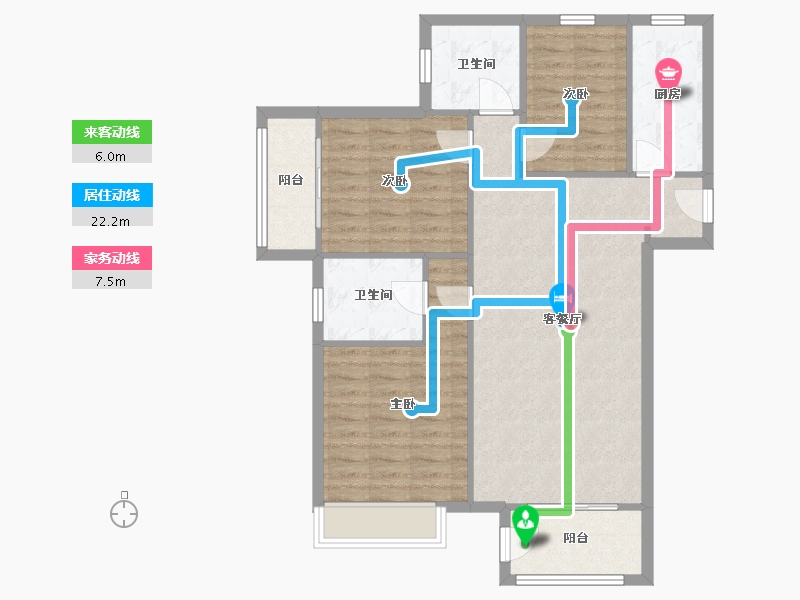 河南省-开封市-六期香颂-125.00-户型库-动静线