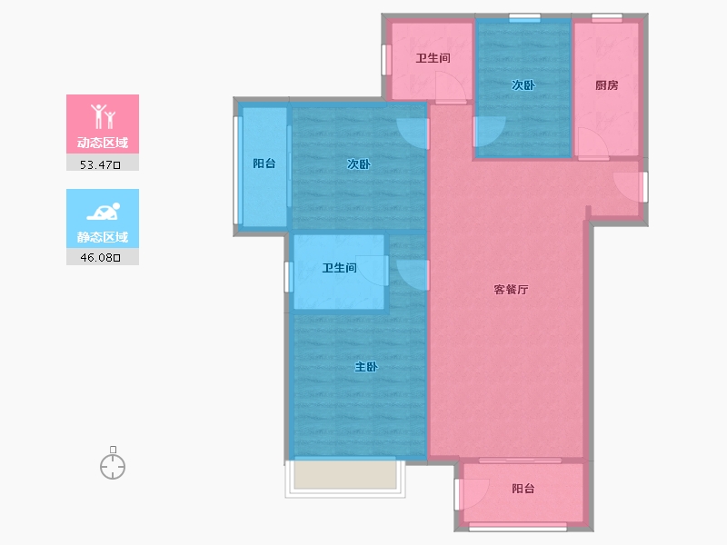 河南省-开封市-六期香颂-125.00-户型库-动静分区