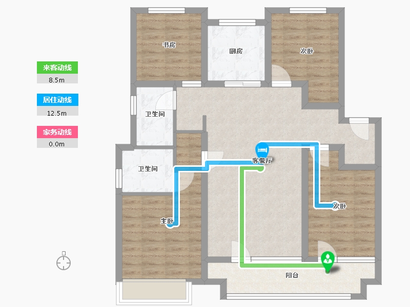 山东省-济南市-澜庭-113.60-户型库-动静线