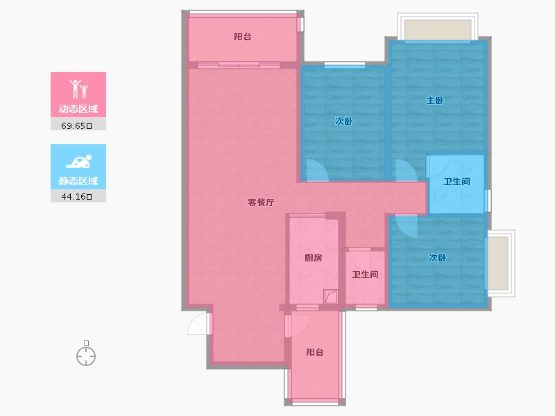 广西壮族自治区-玉林市-玉林市东城丽景-96.00-户型库-动静分区