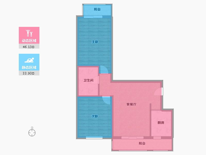 北京-北京市-影人花园-72.00-户型库-动静分区