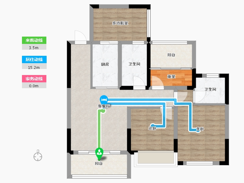 云南省-思茅市-兰台府-73.60-户型库-动静线