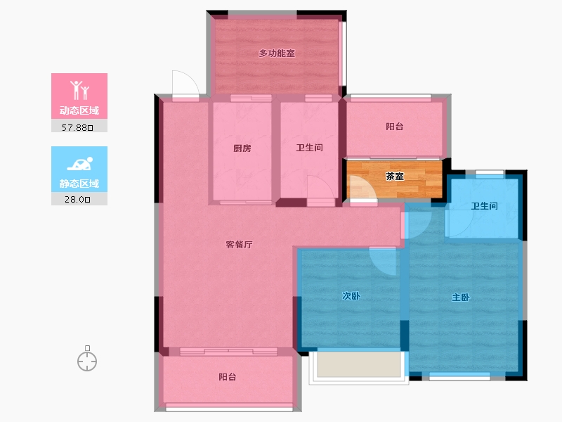 云南省-思茅市-兰台府-73.60-户型库-动静分区