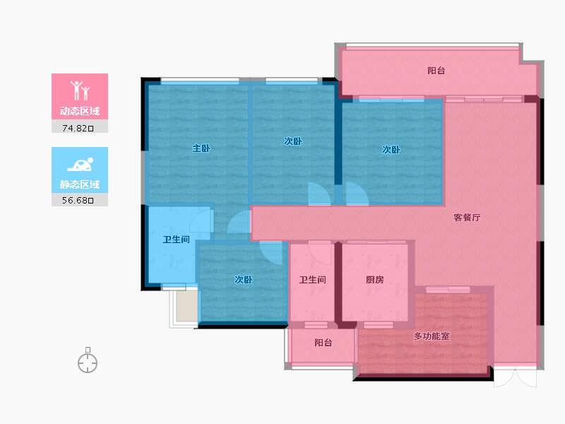 广东省-韶关市-龙湖中央公园澜园-126.00-户型库-动静分区