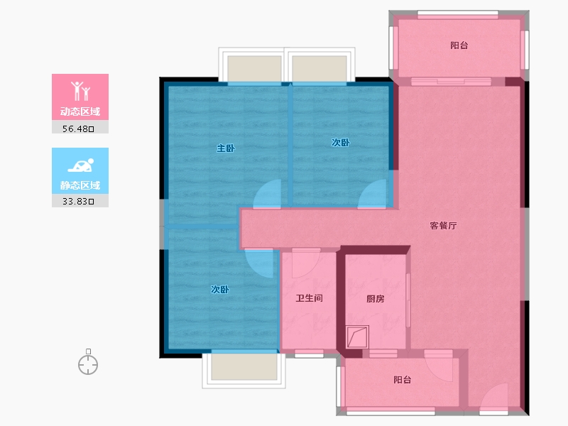 广东省-湛江市-申蓝宝邸-78.40-户型库-动静分区