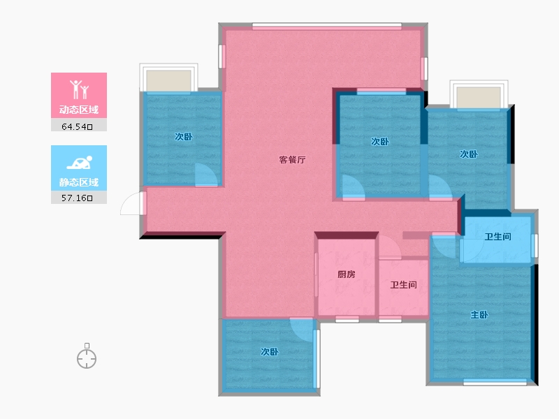 广西壮族自治区-梧州市-彰泰城-140.00-户型库-动静分区