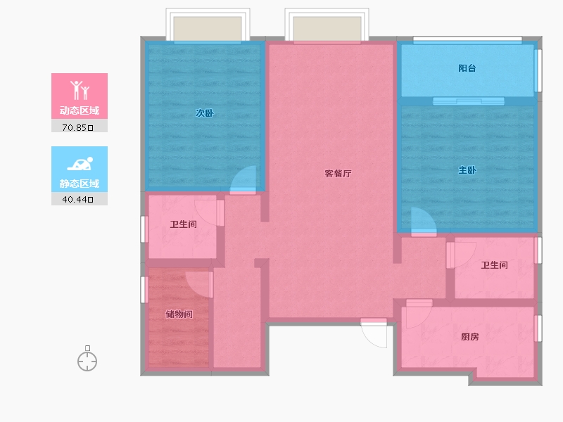 陕西省-汉中市-武侯名居-120.00-户型库-动静分区