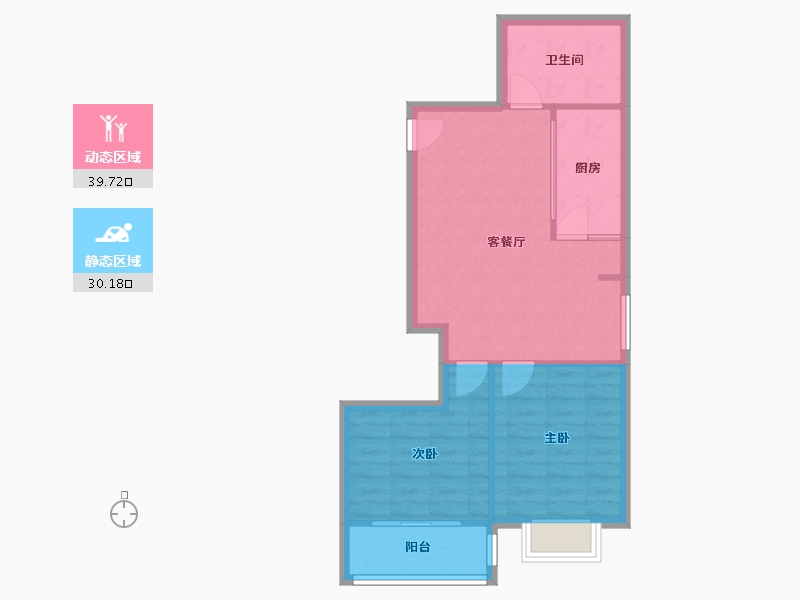 天津-天津市-云台花园-68.55-户型库-动静分区