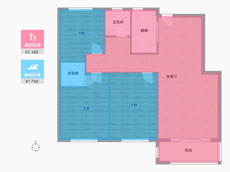 河北省-石家庄市-宏屹上院-91.00-户型库-动静分区