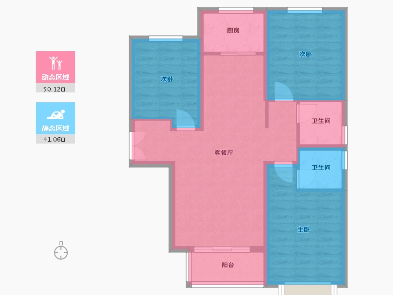 河北省-邢台市-盛世天骄-90.40-户型库-动静分区