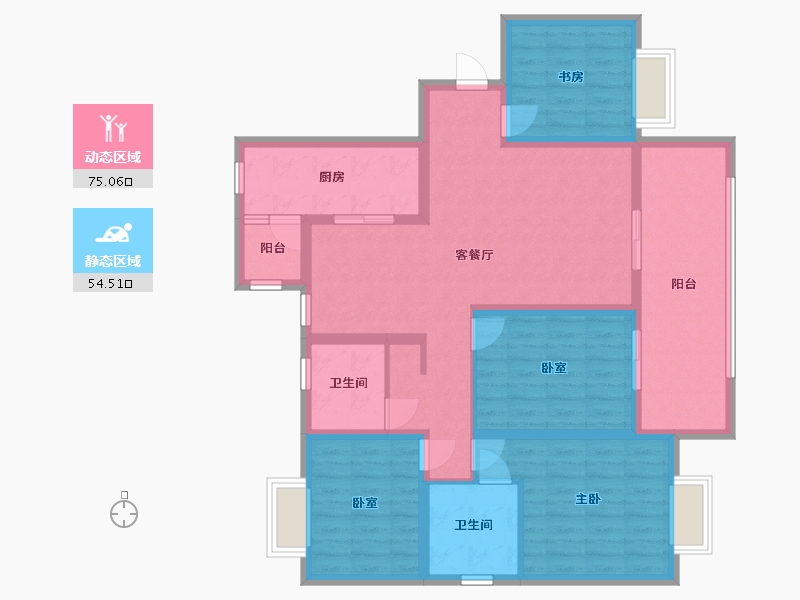 贵州省-遵义市-景公园-115.20-户型库-动静分区