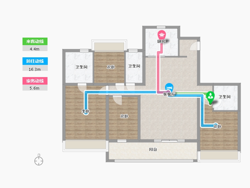 江苏省-常州市-尚隽天骄-128.00-户型库-动静线