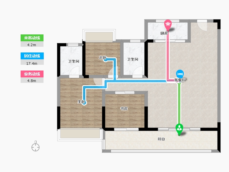 河南省-驻马店市-世和府-108.80-户型库-动静线