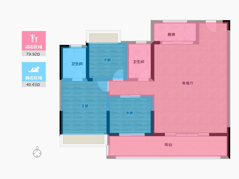 河南省-驻马店市-世和府-108.80-户型库-动静分区