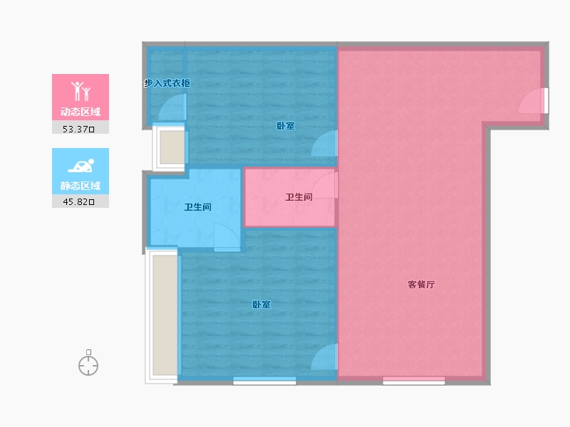 湖北省-武汉市-世纪城-92.00-户型库-动静分区