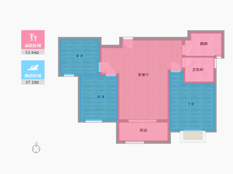 山东省-济南市-汇侨城-80.99-户型库-动静分区