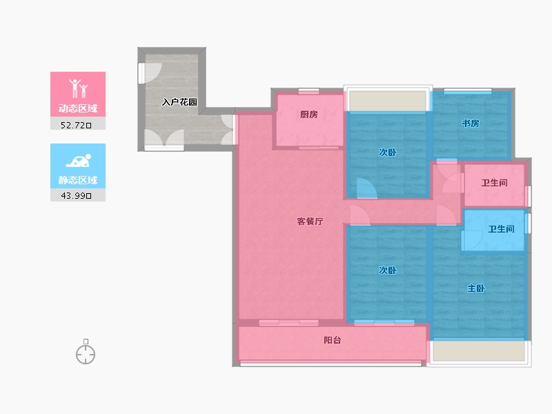 浙江省-温州市-名和家园-94.40-户型库-动静分区