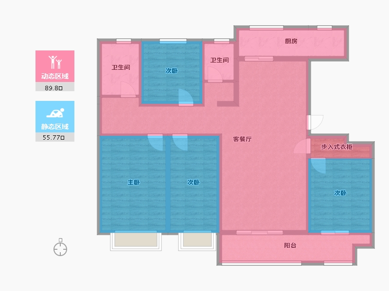 山东省-德州市-尚得公馆-148.00-户型库-动静分区