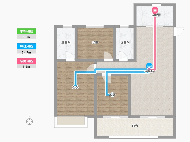 河北省-邢台市-保利时光印象-104.80-户型库-动静线