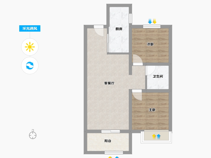 河北省-邢台市-保利时光印象-71.20-户型库-采光通风