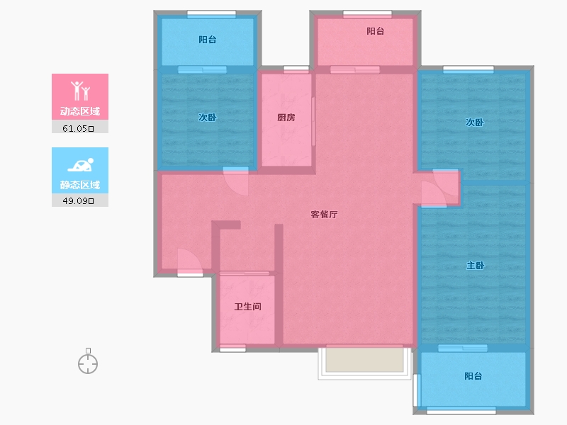 河南省-三门峡市-学府居-3期-104.00-户型库-动静分区