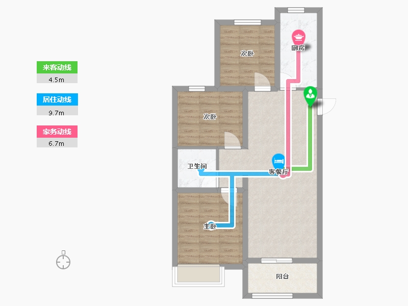 河北省-邢台市-保利时光印象-86.40-户型库-动静线