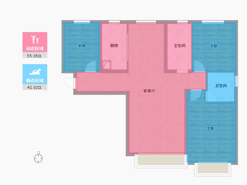 甘肃省-兰州市-保利领秀山六期-100.00-户型库-动静分区