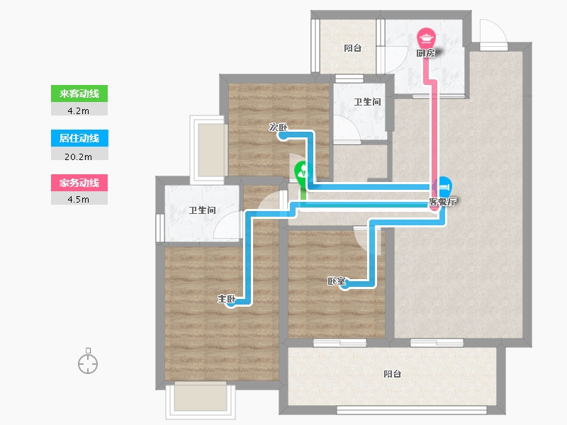 四川省-南充市-上河城-84.80-户型库-动静线