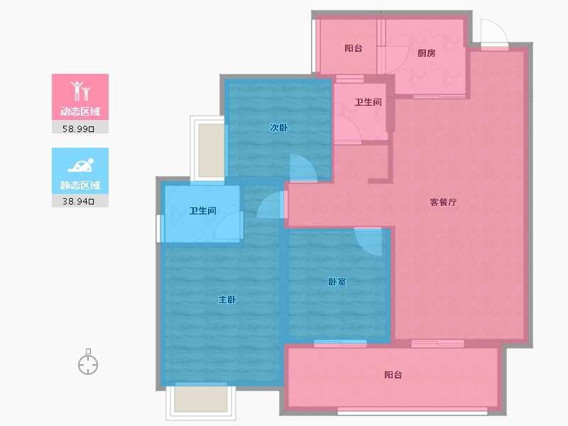 四川省-南充市-上河城-84.80-户型库-动静分区