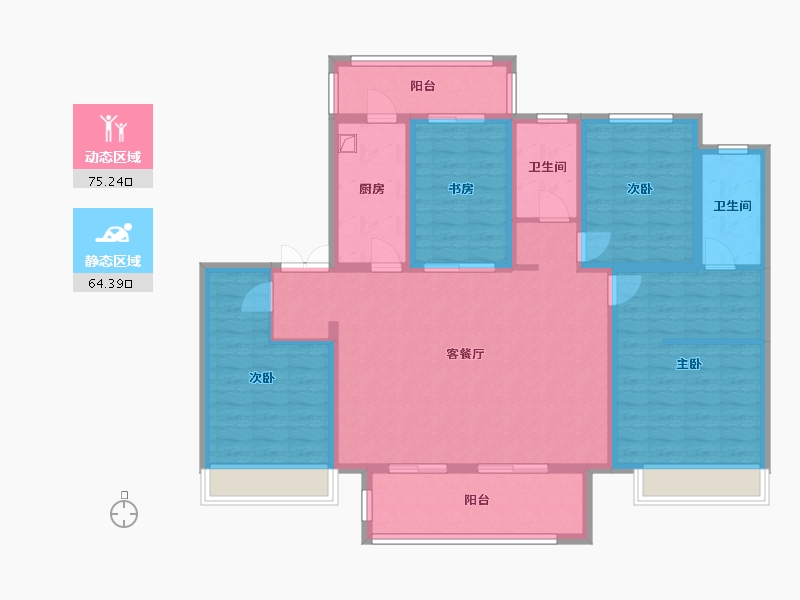 河南省-濮阳市-范县新城国际商业广场-124.64-户型库-动静分区