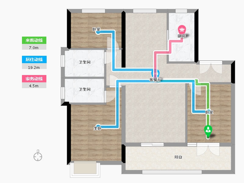 山东省-济宁市-锦绣华城-104.00-户型库-动静线