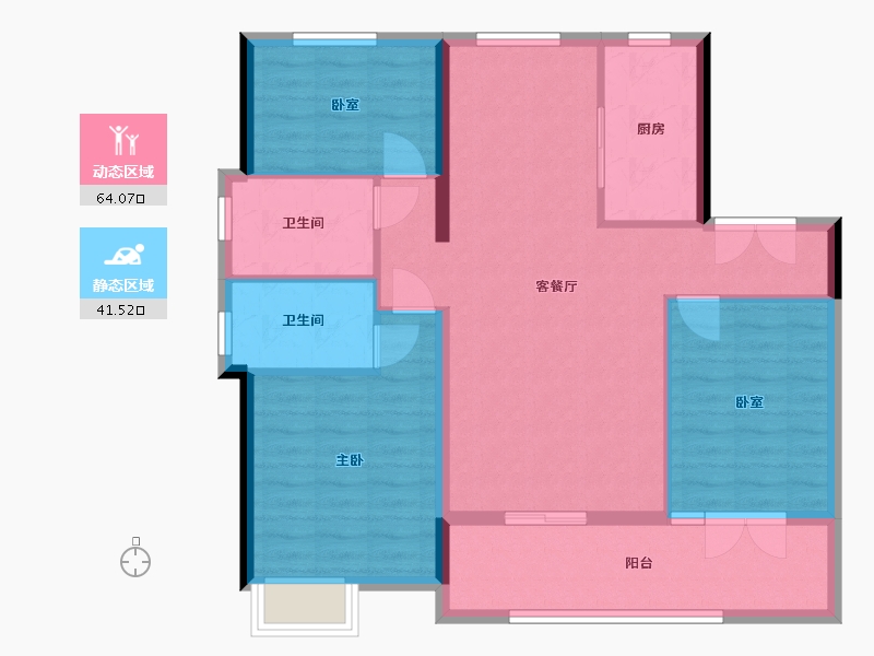 山东省-济宁市-锦绣华城-104.00-户型库-动静分区