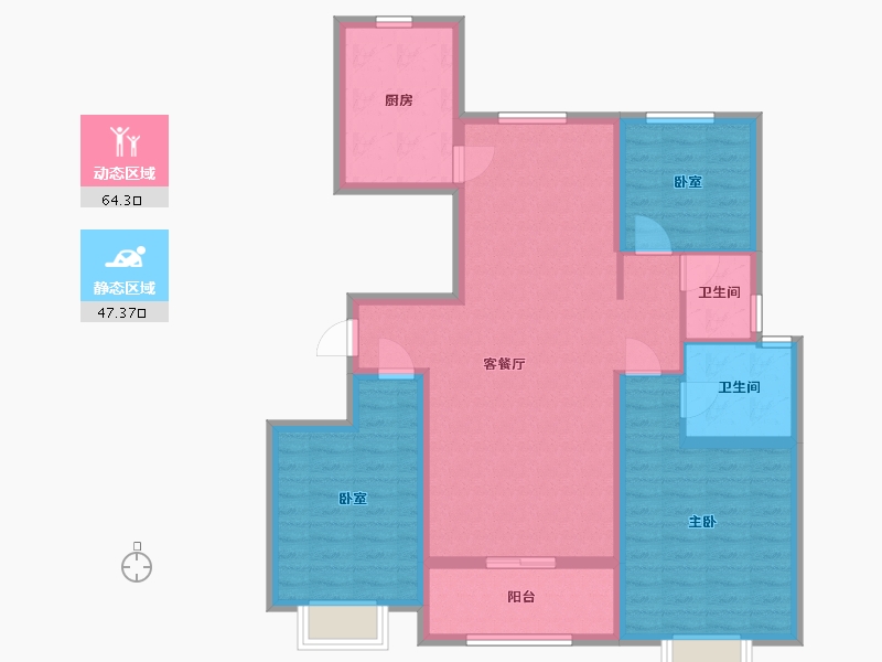 河北省-邯郸市-万浩上城-99.80-户型库-动静分区