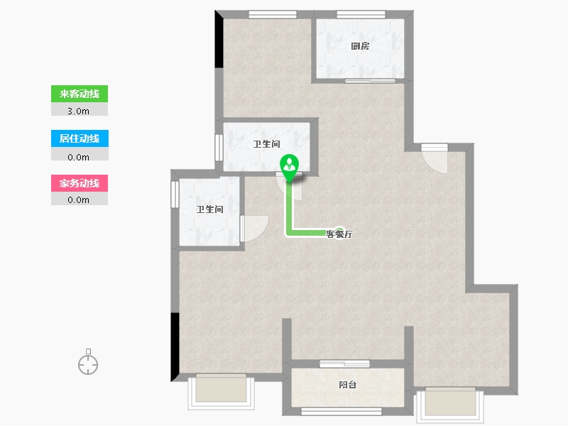 浙江省-宁波市-融望园-86.41-户型库-动静线