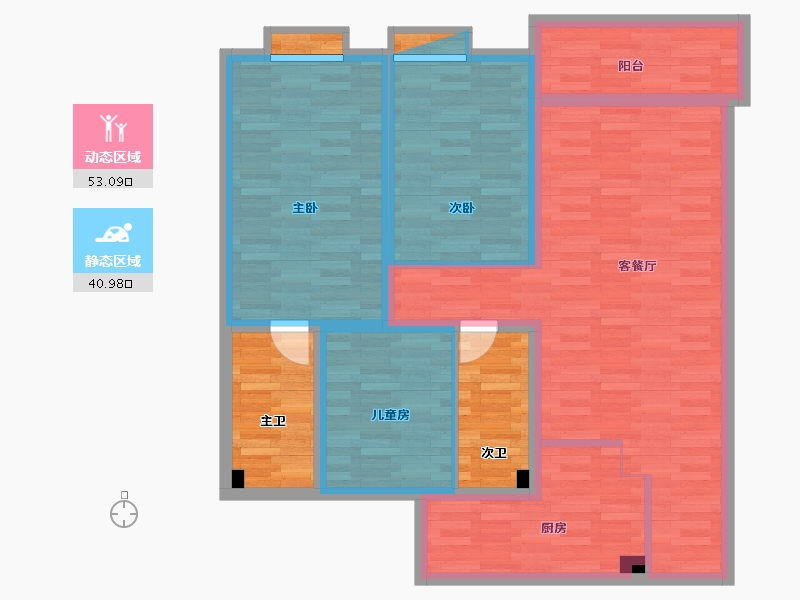 河南省-鹤壁市-农垦大厦-95.94-户型库-动静分区