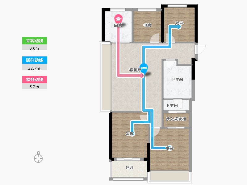 浙江省-杭州市-滨江君品名邸-109.00-户型库-动静线