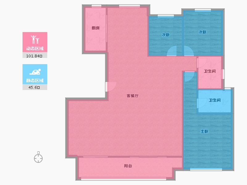 安徽省-合肥市-合肥云谷-130.00-户型库-动静分区