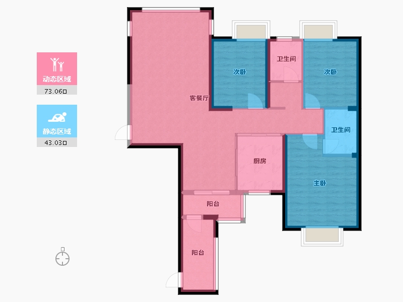 湖南省-郴州市-立昇领域-96.00-户型库-动静分区