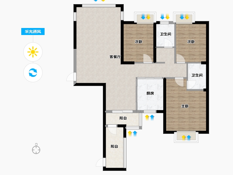 湖南省-郴州市-立昇领域-96.00-户型库-采光通风