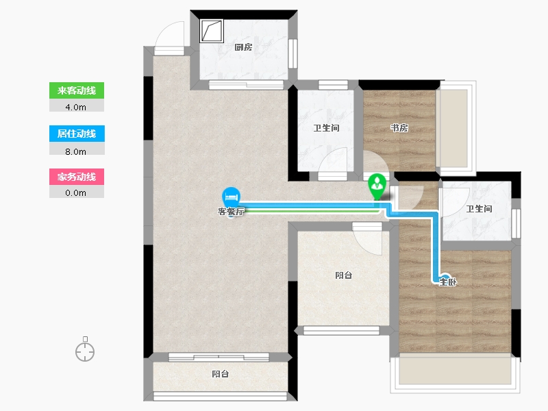 广西壮族自治区-桂林市-桂林彰泰滟澜山-68.38-户型库-动静线