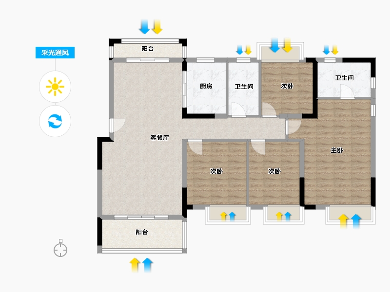 江西省-九江市-庐山御府-122.00-户型库-采光通风