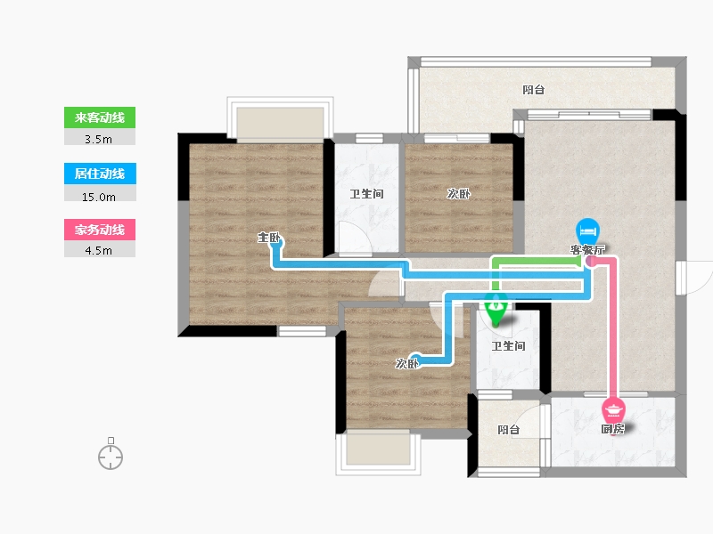 广东省-广州市-中海金沙馨园-一期-85.00-户型库-动静线