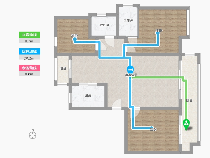 河南省-开封市-亿尚天时湾-95.72-户型库-动静线