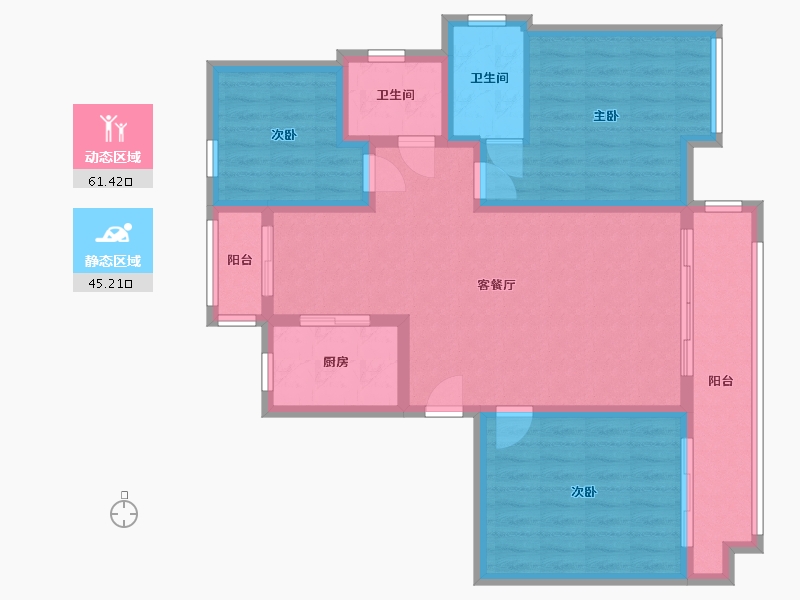 河南省-开封市-亿尚天时湾-95.72-户型库-动静分区