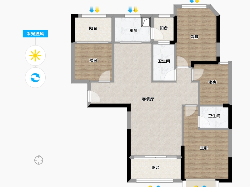 福建省-泉州市-百宏御墅香堤-98.21-户型库-采光通风