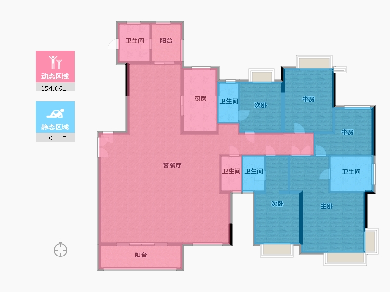 广东省-珠海市-仁恒滨海半岛-244.00-户型库-动静分区