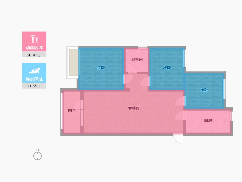 河北省-石家庄市-保利城-79.04-户型库-动静分区