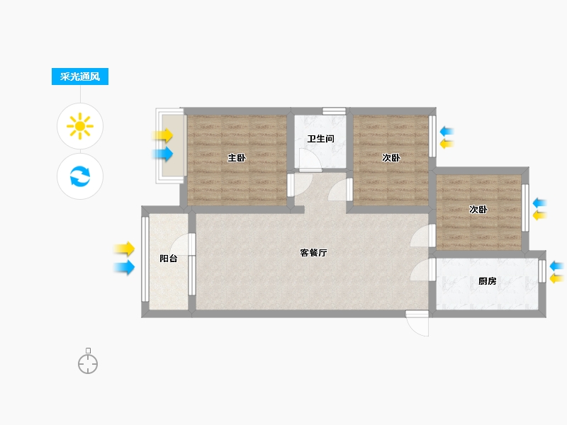 河北省-石家庄市-保利城-79.04-户型库-采光通风