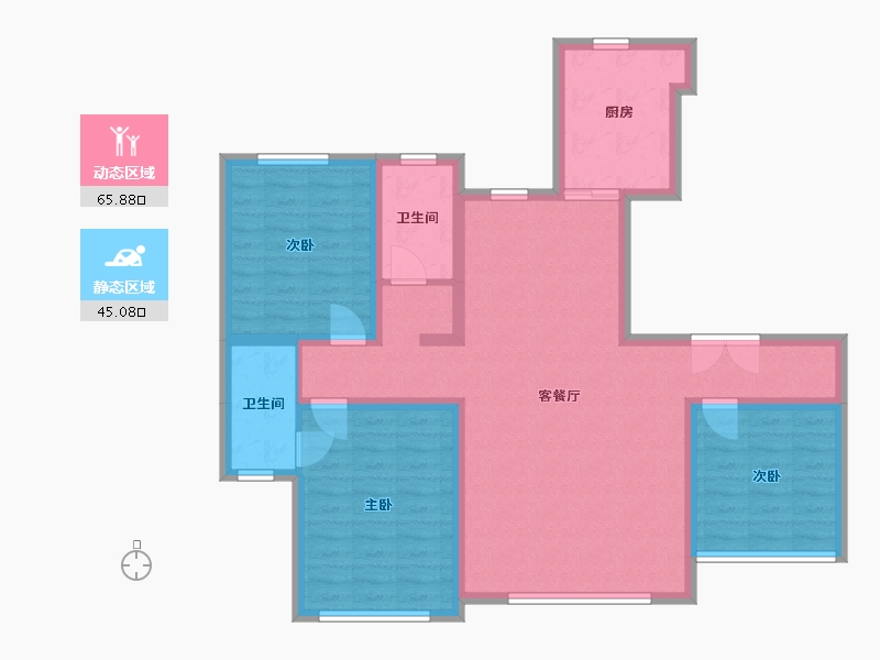 内蒙古自治区-赤峰市-林溪苑-115.00-户型库-动静分区