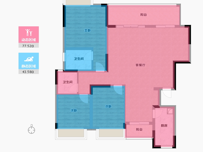 四川省-德阳市-城南壹号-102.39-户型库-动静分区